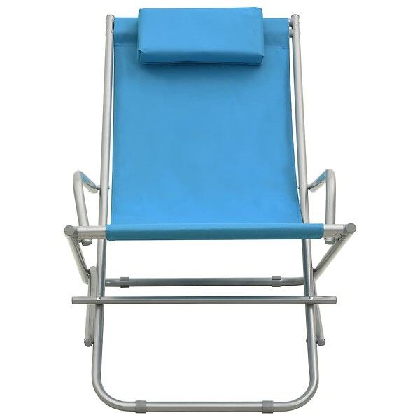 VIDAXL - vidaXL Chaises à bascule lot de 2 Acier Bleu - large