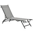 VIDAXL - vidaXL Chaises longues lot de 2 Textilène et acier - vignette