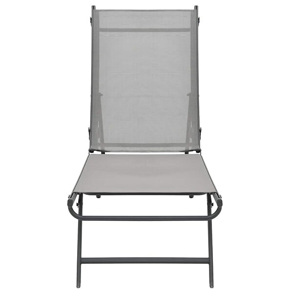 VIDAXL - vidaXL Chaises longues lot de 2 Textilène et acier - large