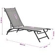 VIDAXL - vidaXL Chaises longues lot de 2 Textilène et acier - vignette