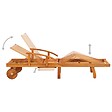 VIDAXL - vidaXL Chaises longues lot de 2 avec table et coussins Acacia solide - vignette