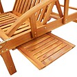 VIDAXL - vidaXL Chaises longues lot de 2 avec table et coussins Acacia solide - vignette