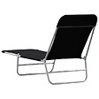 VIDAXL - vidaXL Chaises longues pliables lot de 2 Acier et tissu Noir - vignette