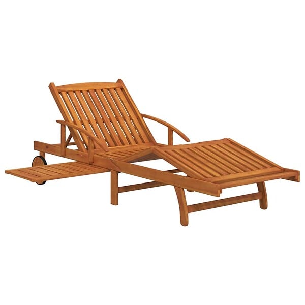 VIDAXL - vidaXL Chaises longues lot de 2 Bois d'acacia solide - large