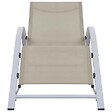 VIDAXL - vidaXL Chaises longues lot de 2 avec table Aluminium Crème - vignette