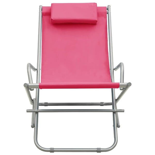 VIDAXL - vidaXL Chaises à bascule lot de 2 Acier Rose - large