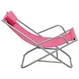 VIDAXL - vidaXL Chaises à bascule lot de 2 Acier Rose - vignette