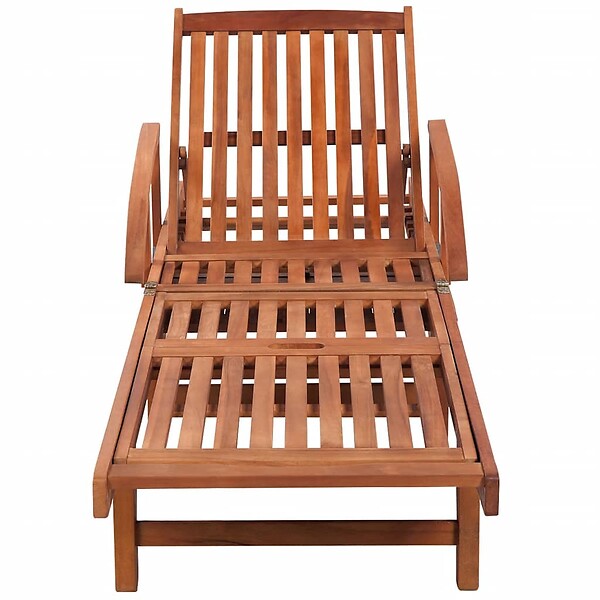 VIDAXL - vidaXL Chaises longues lot de 2 avec table Bois d'acacia solide - large