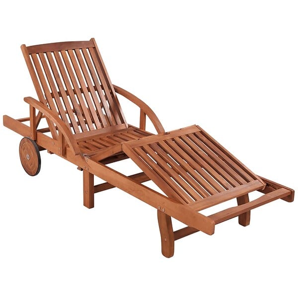 VIDAXL - vidaXL Chaises longues lot de 2 avec table Bois d'acacia solide - large