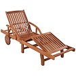 VIDAXL - vidaXL Chaises longues lot de 2 avec table Bois d'acacia solide - vignette
