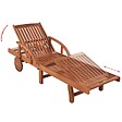 VIDAXL - vidaXL Chaises longues lot de 2 avec table Bois d'acacia solide - vignette