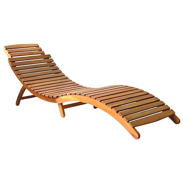 VIDAXL - vidaXL Chaises longues lot de 2 avec coussins Bois d'acacia solide - large