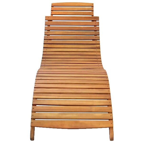 VIDAXL - vidaXL Chaises longues lot de 2 avec coussins Bois d'acacia solide - large