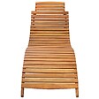 VIDAXL - vidaXL Chaises longues lot de 2 avec coussins Bois d'acacia solide - vignette
