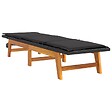 VIDAXL - vidaXL Chaises longues et coussins lot de 2 Résine tressée et acacia - vignette