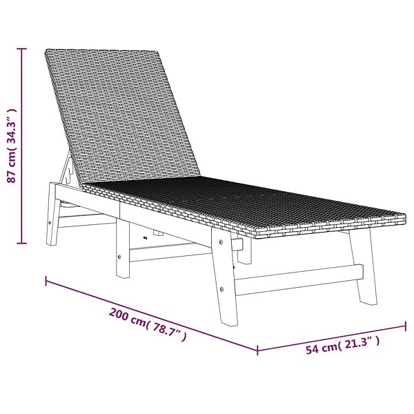 VIDAXL - vidaXL Chaises longues et coussins lot de 2 Résine tressée et acacia - large