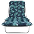 VIDAXL - vidaXL Chaises longues pliables lot de 2 Acier tissu Motif de feuilles - vignette