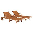 VIDAXL - vidaXL Ensemble de chaises longues lot de 2 table Bois acacia massif - vignette