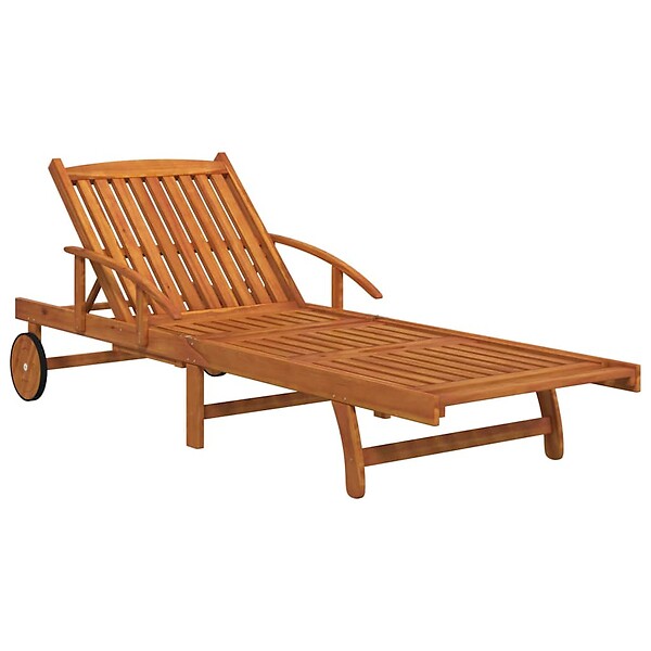 VIDAXL - vidaXL Ensemble de chaises longues lot de 2 table Bois acacia massif - large