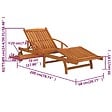 VIDAXL - vidaXL Ensemble de chaises longues lot de 2 table Bois acacia massif - vignette