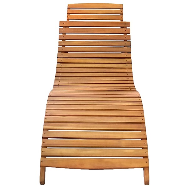 VIDAXL - vidaXL Chaises longues lot de 2 avec coussins Bois d'acacia solide - large