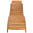 VIDAXL - vidaXL Chaises longues lot de 2 avec coussins Bois d'acacia solide - vignette