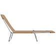 VIDAXL - vidaXL Chaises longues pliables lot de 2 Acier et tissu Taupe - vignette