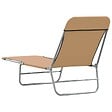 VIDAXL - vidaXL Chaises longues pliables lot de 2 Acier et tissu Taupe - vignette