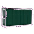 VIDAXL - vidaXL Abri de jardin mural Vert 118x288x178 cm Acier galvanisé - vignette