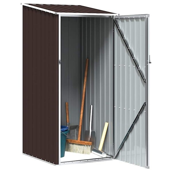 VIDAXL - vidaXL Abri de jardin Marrron 87x98x159 cm Acier galvanisé - large
