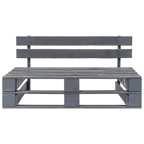 VIDAXL - vidaXL Banc palette de jardin bois gris - large