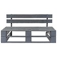 VIDAXL - vidaXL Banc palette de jardin bois gris - vignette