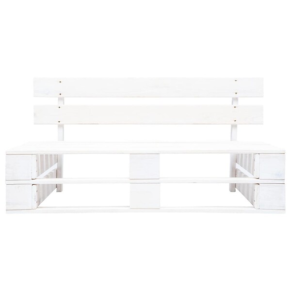 VIDAXL - vidaXL Banc palette de jardin bois gris blanc - large