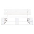 VIDAXL - vidaXL Banc palette de jardin bois gris blanc - vignette