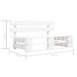 VIDAXL - vidaXL Banc palette de jardin bois gris blanc - vignette
