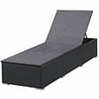 VIDAXL - vidaXL Chaises longues avec coussins lot de 2 Résine tressée Noir - vignette