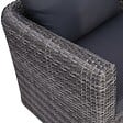 VIDAXL - vidaXL Chaise de jardin avec coussin et oreiller Résine tressée Gris - vignette