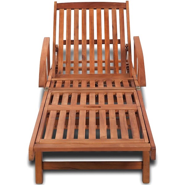 VIDAXL - vidaXL Chaise longue bois massif d'acacia - large