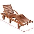 VIDAXL - vidaXL Chaise longue bois massif d'acacia - vignette