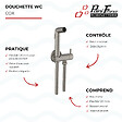 OLFA - Douchette WC Cox ronde + Support + Flexible inox brossé - vignette