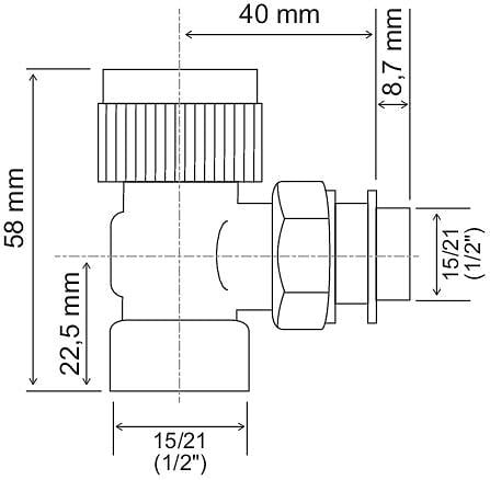 SOMATHERM FOR YOU - Corps thermostatique equerre 15x21 - large