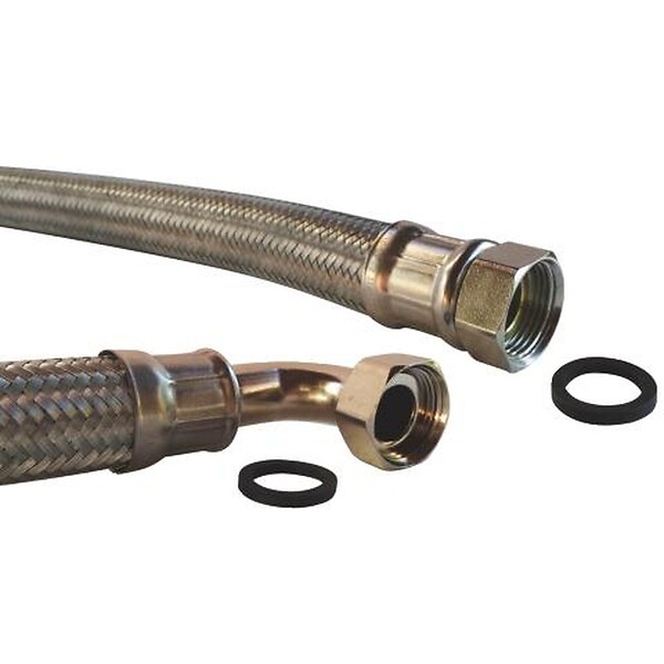 SOMATHERM FOR YOU - Flexible chauffage 1 écrou tournant 3/4" - 1 écrou tournant coudé 3/4" - 1000 mm - large