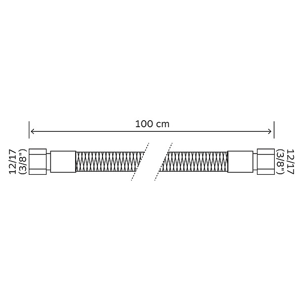 SOMATHERM FOR YOU - Flexible Fuel Galva DN10 1000 mm Femelle 12/17 - large