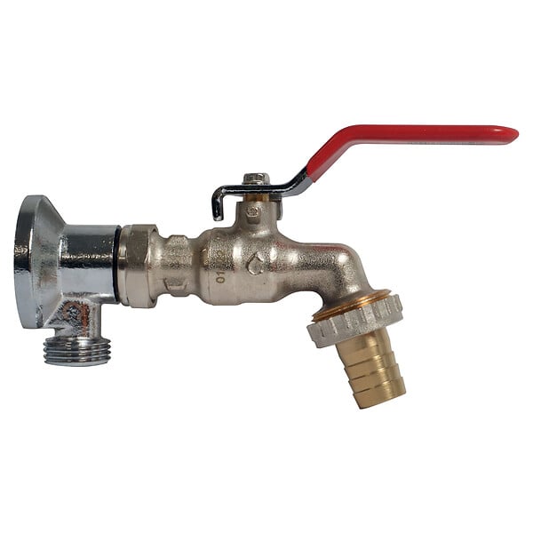 SOMATHERM FOR YOU - Robinet arrosage orientable 15/21-20/27 laiton chromé + Applique murale sans écrou - large
