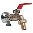SOMATHERM FOR YOU - Robinet arrosage orientable 15/21-20/27 laiton chromé + Applique murale sans écrou - vignette