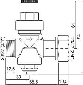 SOMATHERM FOR YOU - Réducteur de pression à piston M20/27 - large