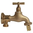 SOMATHERM FOR YOU - Robinet arrosage orientable 15/21-20/27 laiton brut + Applique murale sans écrou - vignette