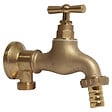 SOMATHERM FOR YOU - Robinet arrosage orientable 15/21-20/27 laiton brut + Applique murale sans écrou - vignette