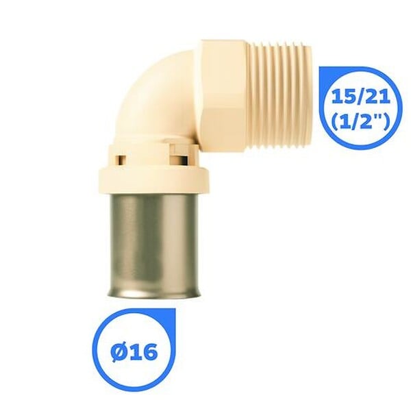 SOMATHERM FOR YOU - Coude 90° multicouche Ø16-M15/21 SFY - large