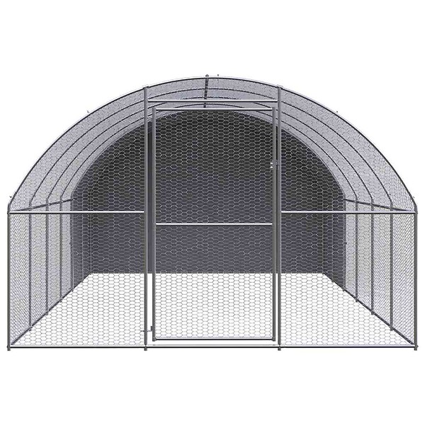 VIDAXL - vidaXL Poulailler d'extérieur 3x6x2 m Acier galvanisé - large